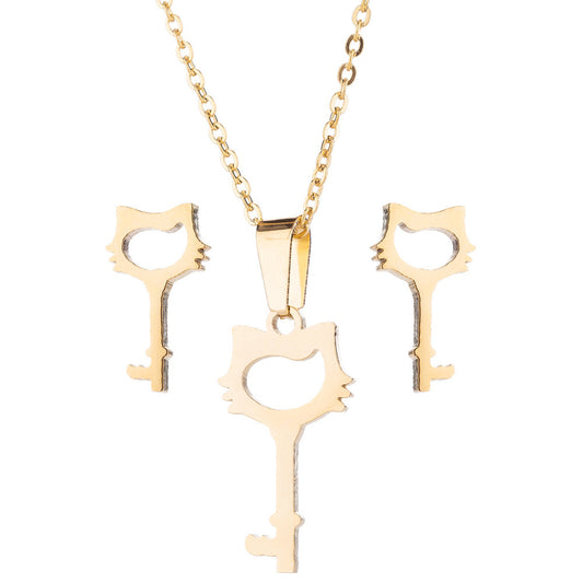 Stainless steel key necklace
